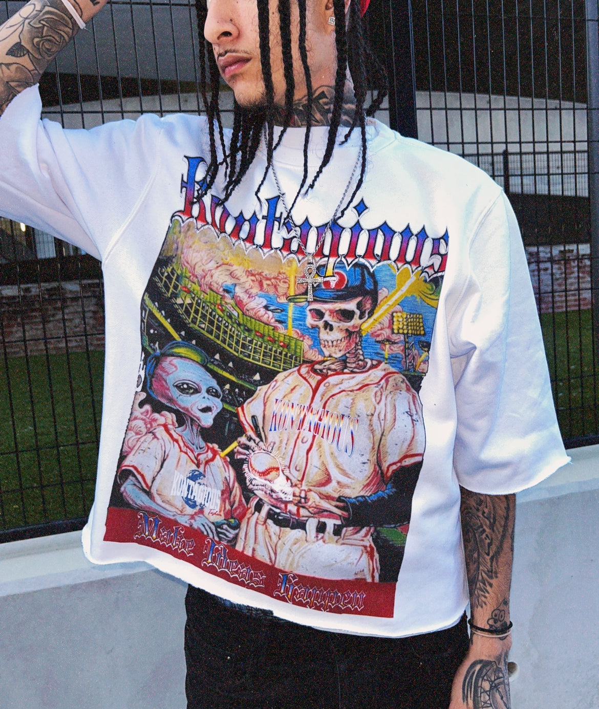 Cropped crewneck
